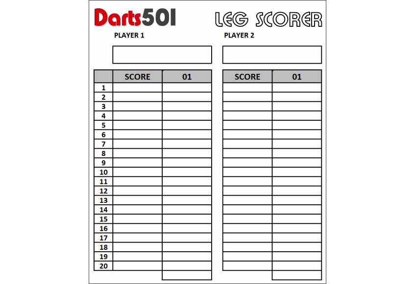 Darts Score Sheet Template Privatefasr